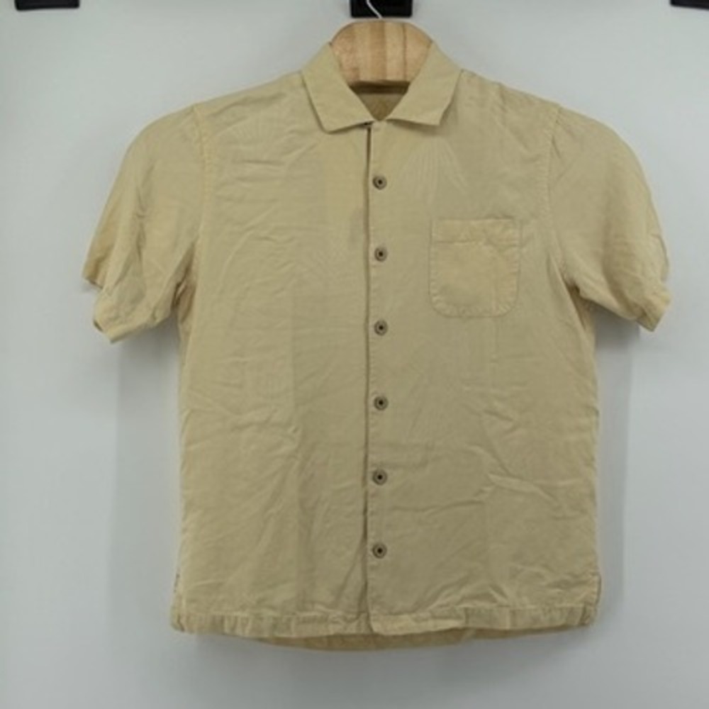 Tommy Bahama Silk Shirt Medium Mens Medium Camp Button Up Palm Tree Print - Picture 2 of 9
